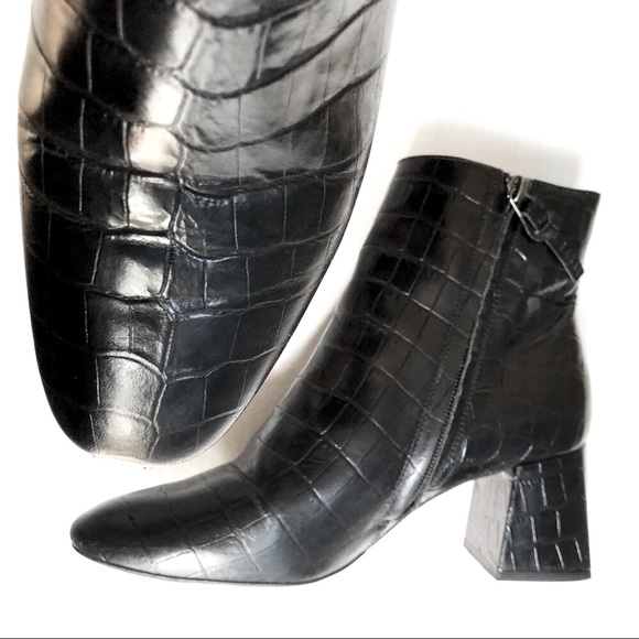 Ted Baker London Shoes - Ted Baker | Black Leather | Block Heel | Ankle Boots | US 7